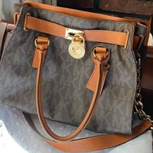 Michael Kors Hamilton brown Tote, shoulder and hand strap